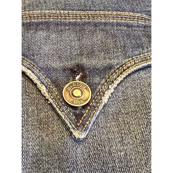 Hudson Jeans size 12(31) Beth Baby Boot Cut Jeans Dark Wash Flap Pocket Y2k - Picture 8 of 10